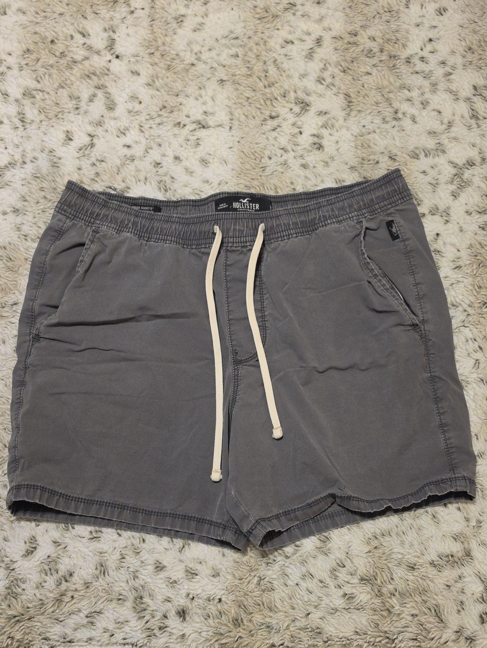 Hollister Men's Slate Gray Drawstring Hybrid Shorts
